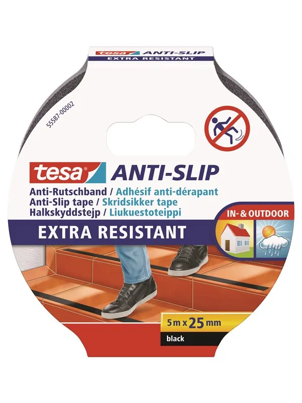 tesa Anti-Slip Tape 5m x 25mm Black