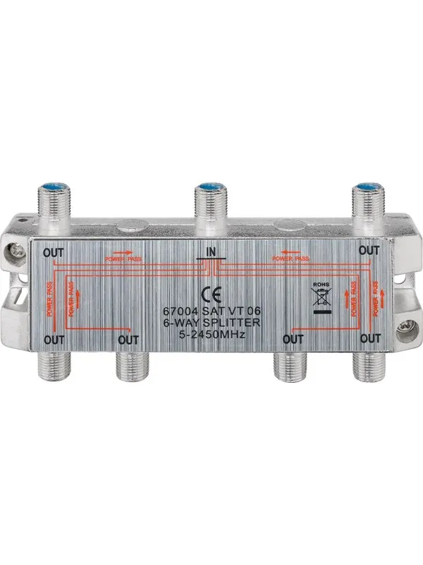 Pro SAT-splitter 6-way 6 ports