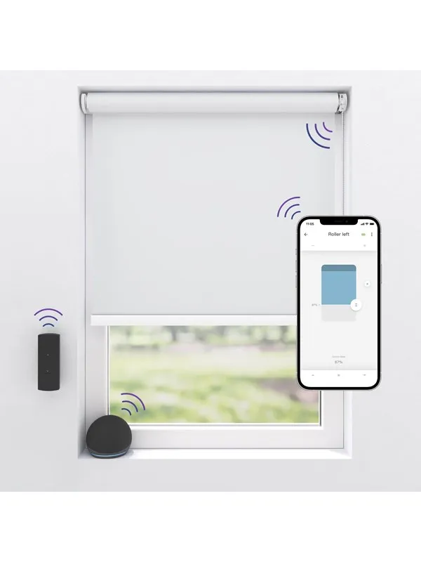 MotionBlinds Wireless Electric Black-Out Rollerblind 90x190cm - White