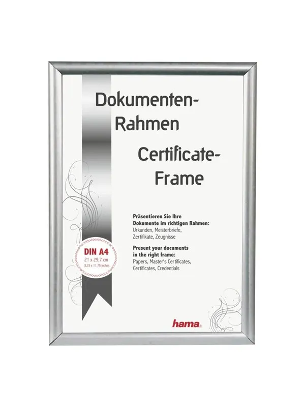 Hama "Madrid" Plastic Frame silver 21 x 29.7 cm DIN A4