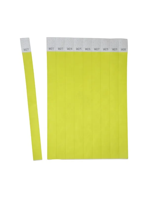 Avery Armbånd, neon gul, Tyvek® 500 stk.256x19mm