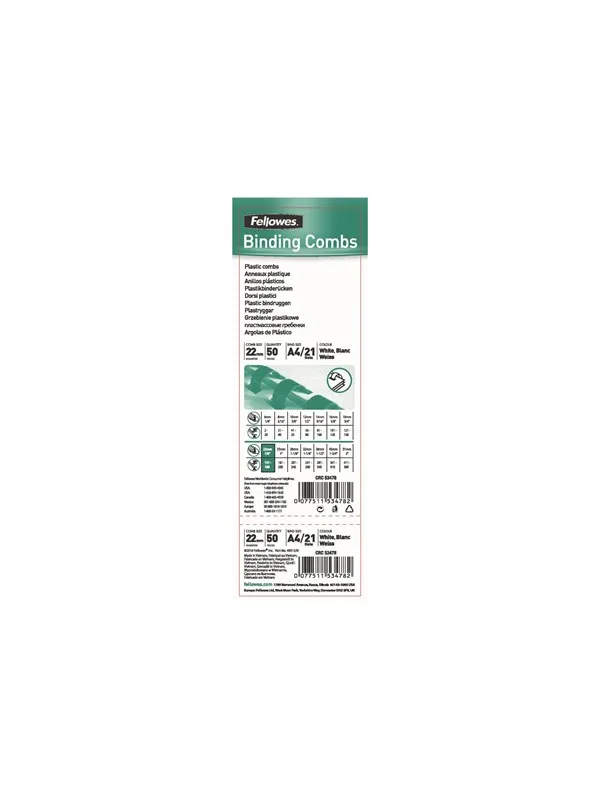 Fellowes - 50 pcs. - plastic binding comb
