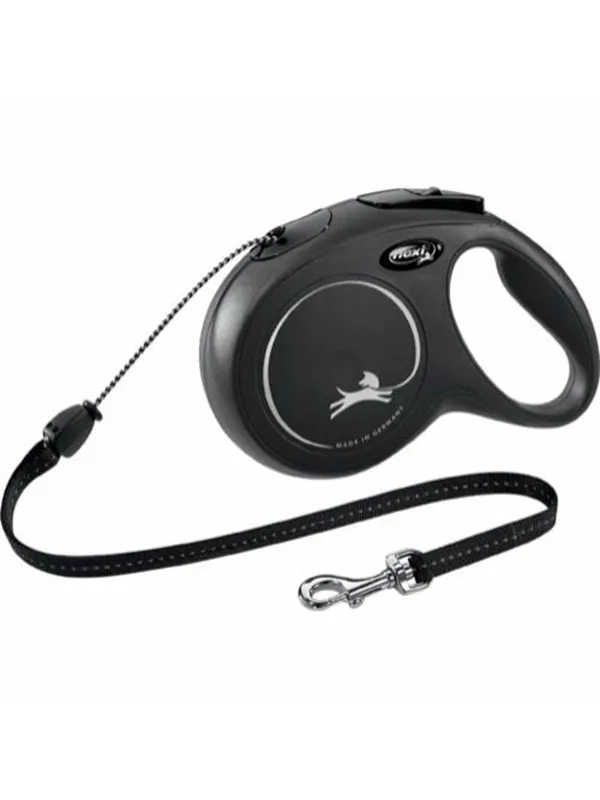 Flexi New CLASSIC M Leash 8 m black 20kg