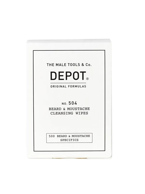 Depot Beard & Moustache Cleansing Wipes - 12 pcs