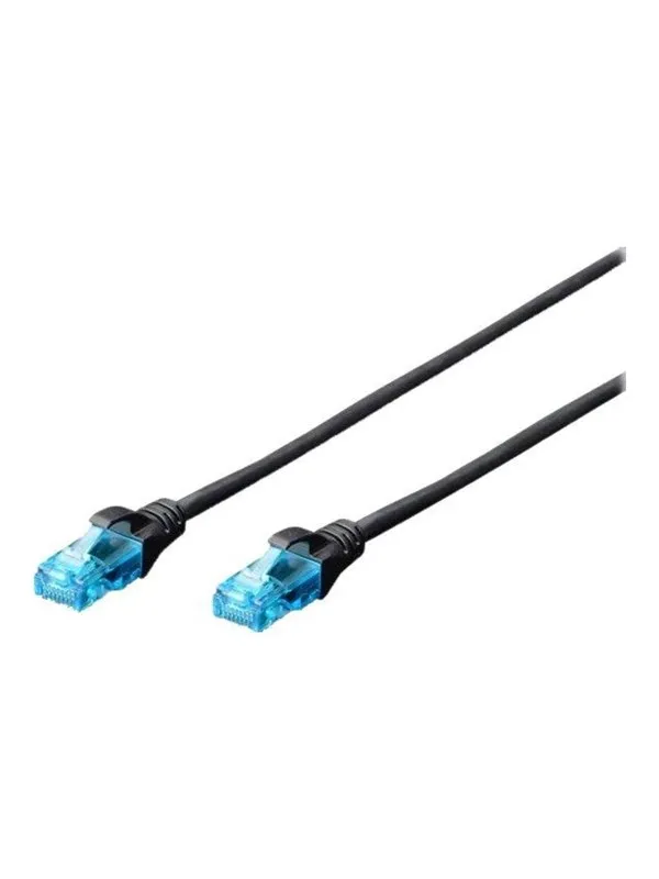 DIGITUS Professional patch cable - 10 m - black RAL 9005 - Svart - 10m