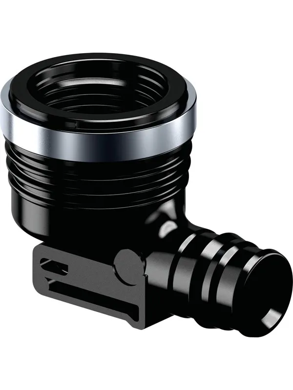 Uponor q&e elbow adapter 90° female thread ppsu black 16 mm x 12