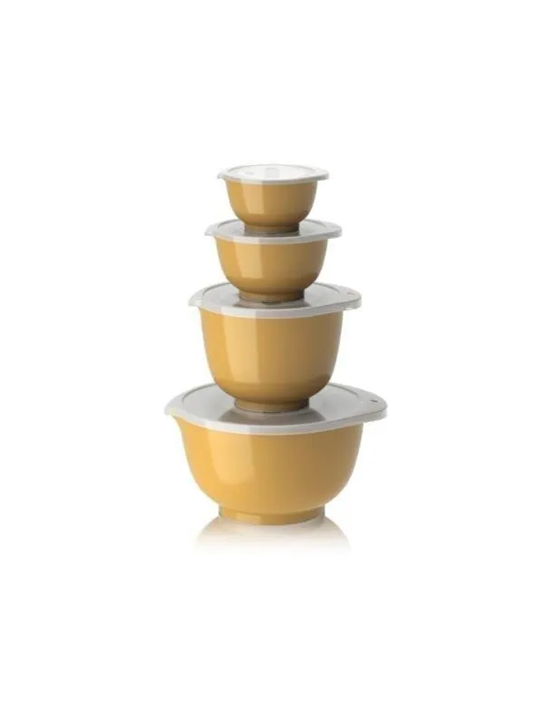 Rosti - Margrethe Bowls - Set of 4 + Lids (Curry)