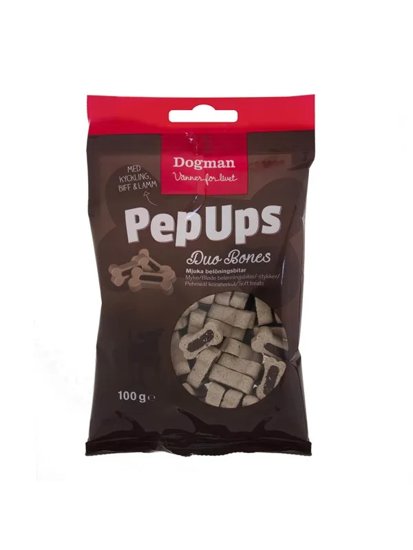 Dogman Pep Ups Duo Bones 100g
