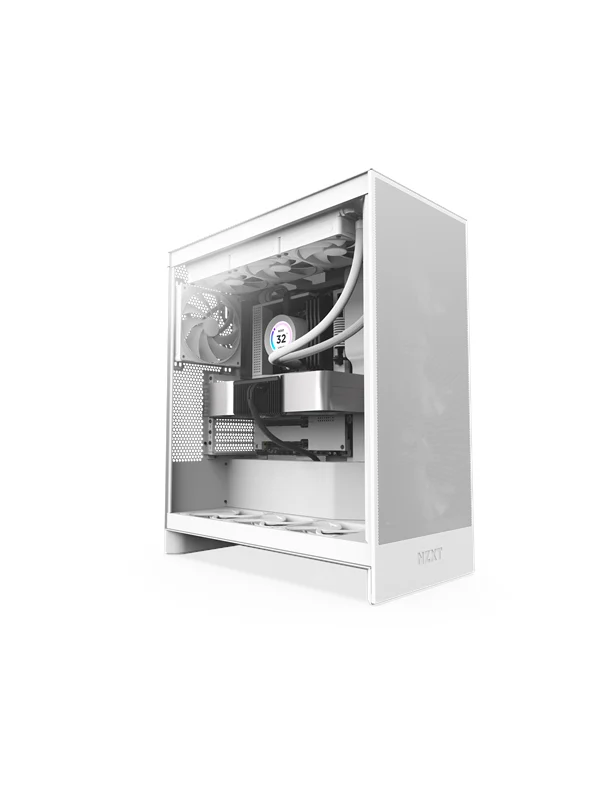 NZXT H7 Flow (2024) - All White - Kabinett - Miditower - Hvit