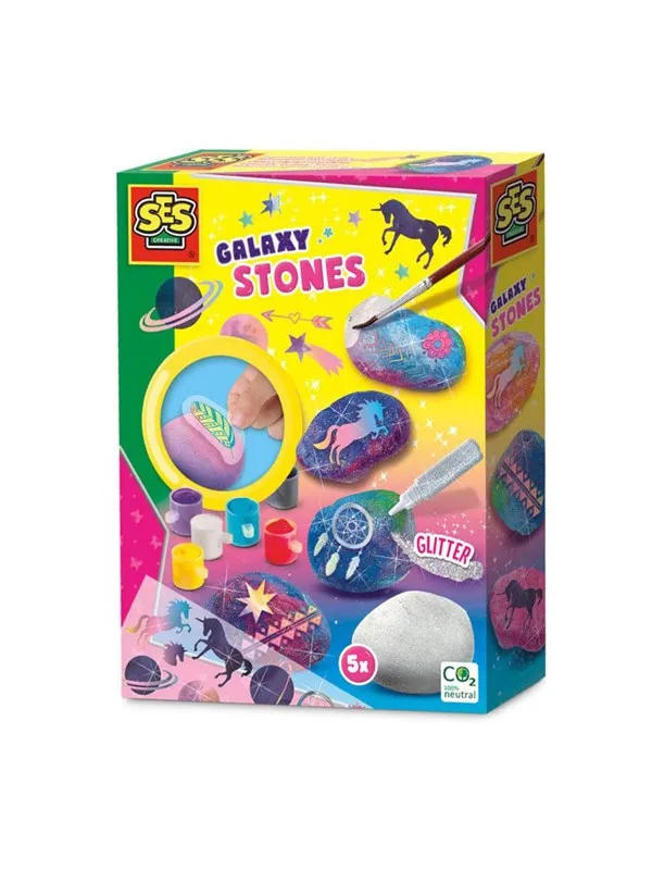 SES Creative Galaxy Stone Painting