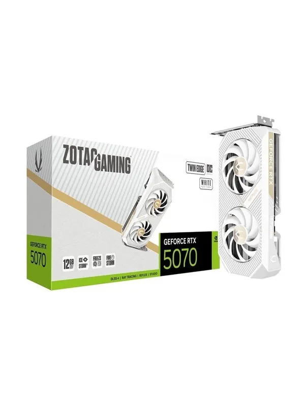 ZOTAC GeForce RTX 5070 Twin Edge OC White - 12GB GDDR7 RAM - Grafikkort
