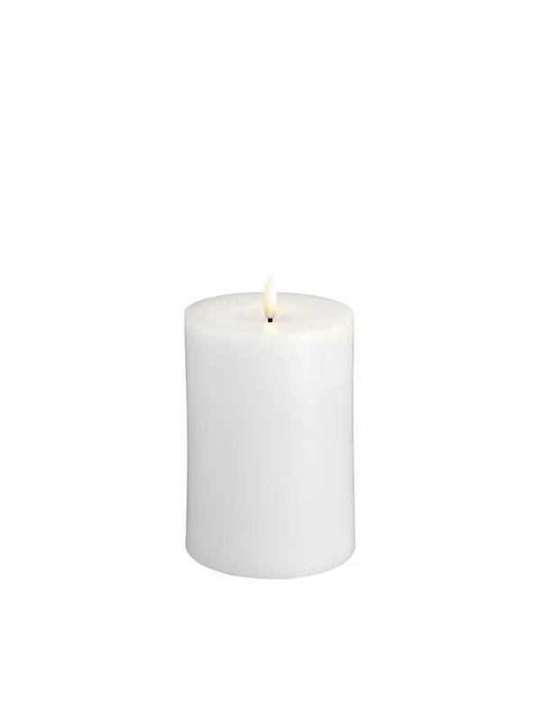 Moods & More LED pillar candle - Melted Classic white - 99x150 mm