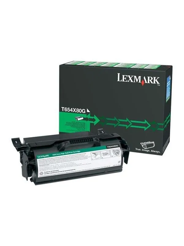 Lexmark T654X80G Black Toner - Laser toner Svart