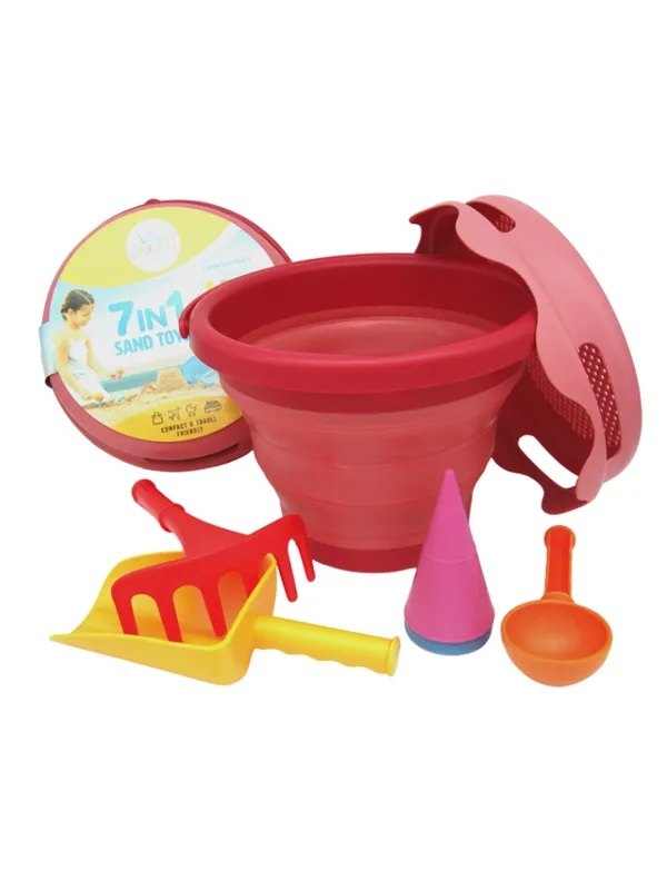 CompactToys 7in1 Sandtoys // Red