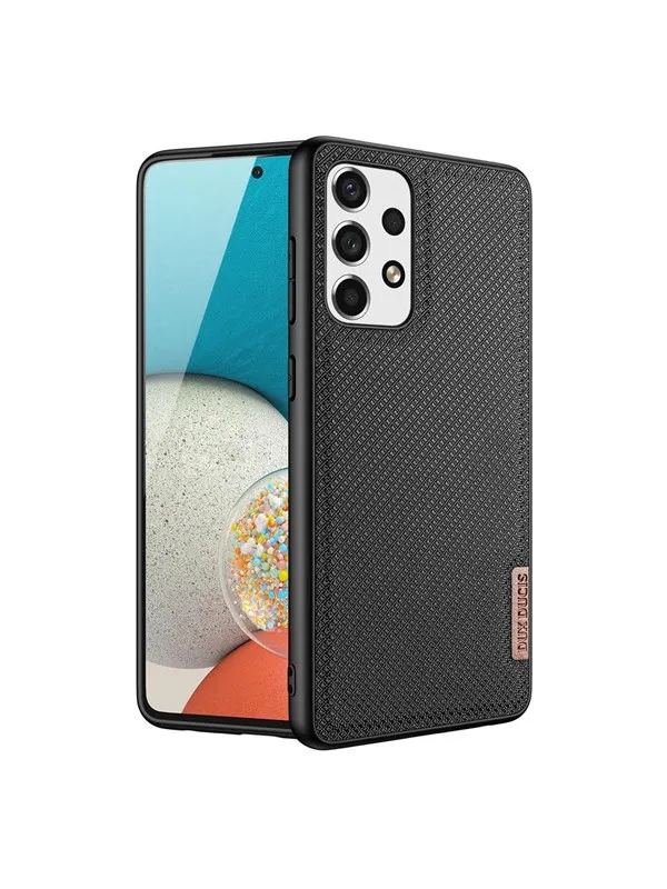 Dux Ducis Fino Case Cover Covered With Nylon Material Samsung Galaxy A73 Black