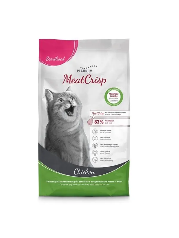 Platinum MeatCrisp Sterilised Chicken - dry cat food - 1.5kg