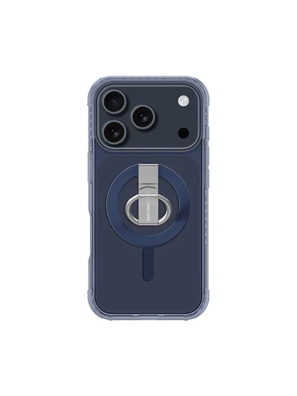 AmazingThing Titan Pro Grip Ring Set Case for iPhone 17 Pro Max Compatible with MagSafe - Blue