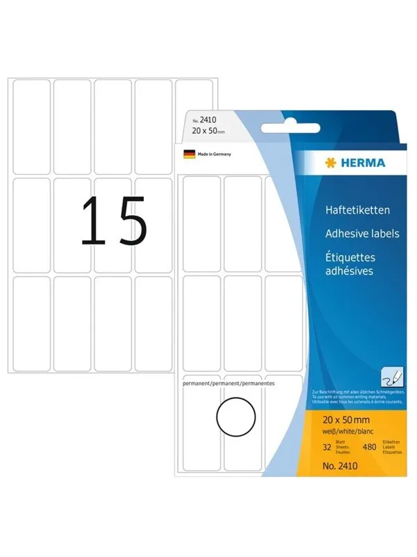 HERMA labels - 480 label(s) - 20 x 50 mm