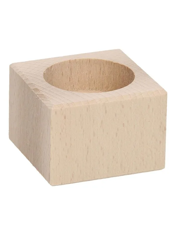 Playwood Tea light holder Square Beech wood 4cm