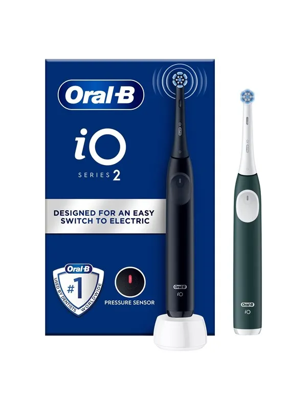 Oral-B Elektrisk tannbørste iO2 Duo Nattsvart/Skogsgrønn