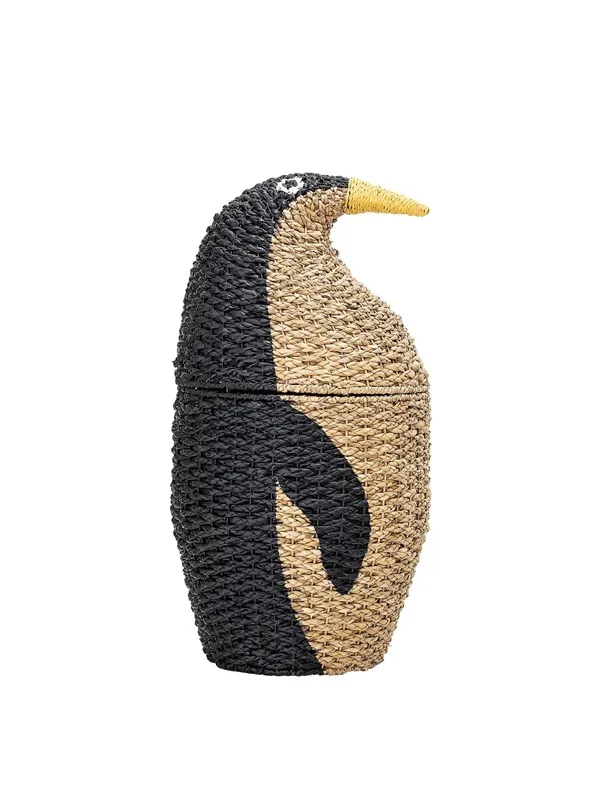 Bloomingville Mini - Tazia Basket w/Lid - Black - 70 cm