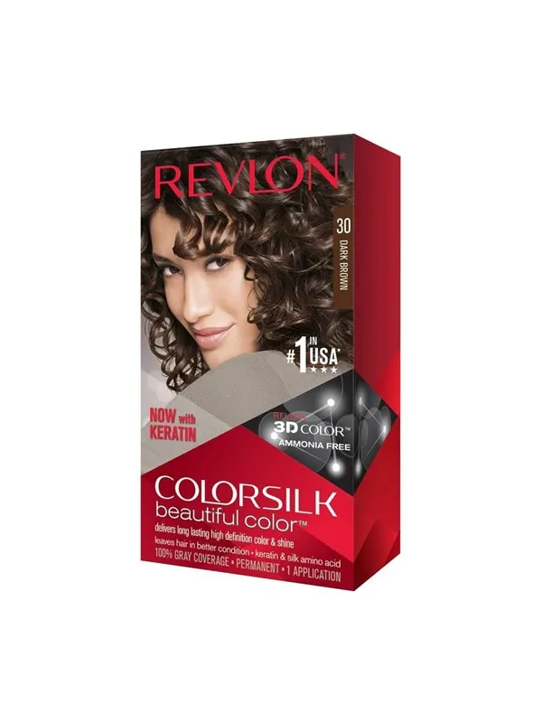Revlon ColorSilk Beautiful Color 30 Dark Brown.- 130ml.