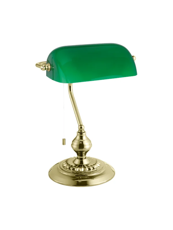 EGLO BANKER desk lamp green/brass