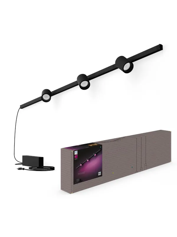 Philips Hue Perifo Ceiling Set - 3 Cylinder Spots - Black