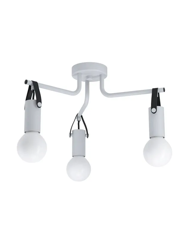 EGLO APRICALE TAKLAMPE E27 3L GRÅ/SVART
