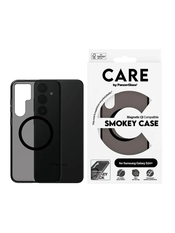 CARE by PanzerGlass Flagship Case Urban Combat Smokey w. Black QI Compatible Samsung Galaxy S24+