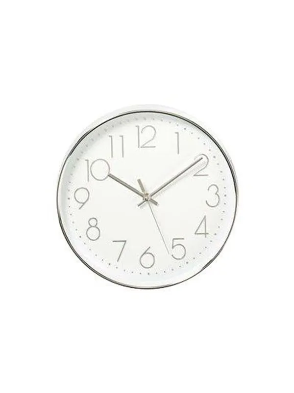 Nedis - clock - quartz - wall mountable - 30 cm - white silver