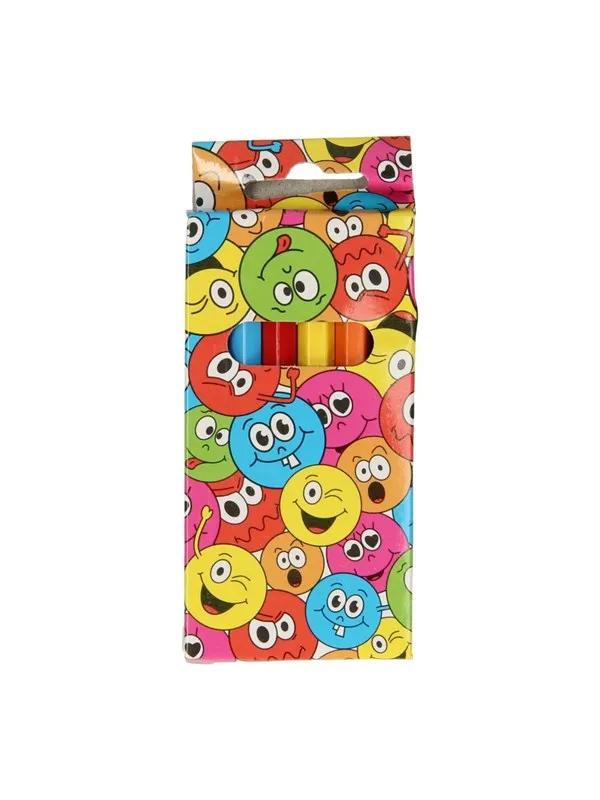 LG-Imports Coloured Pencils Smile Face 6 pcs
