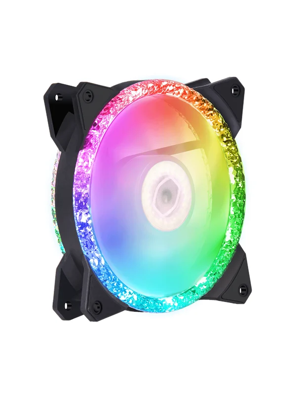 Cooler Master MasterFan MF120 Prismatic - Kabinettvifte - 120mm - Svart med RGB LED-lys - 27 dBA