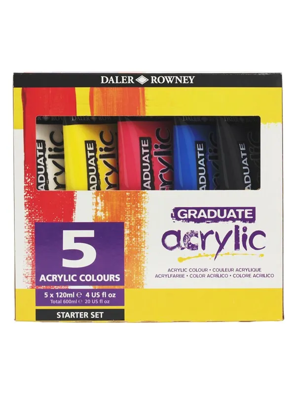 Daler-Rowney Graduate Acrylic Starter Set 5x120 ml