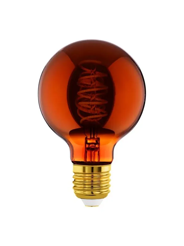 EGLO LED-lyspære G80 Globe 4W/622 30 lumen copper dimmable E27