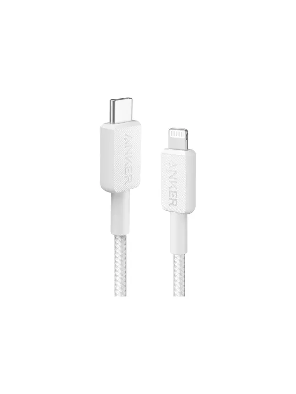 Anker 322 USB-C to Lightning Cable (1.8m Braided) - White