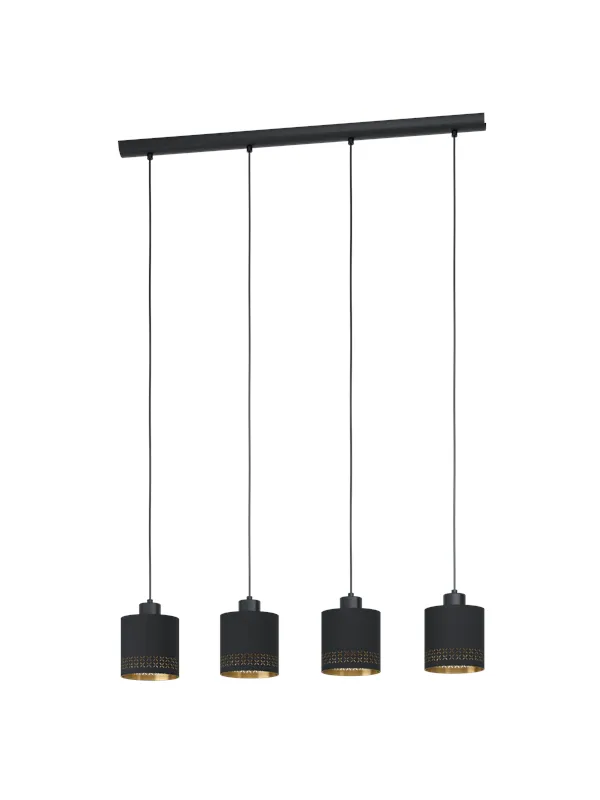 EGLO ESTEPERRA long bore pendant black/gold