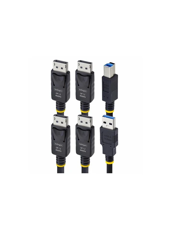 StarTech.com 6ft (1.8m) Dual-DisplayPort and USB 5Gbps KVM Cable - keyboard / video / mouse (KVM) cable - 1.83 m