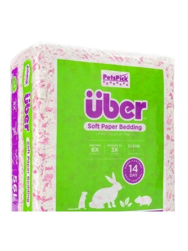 Über Papirstrø 36L Rosa/Hvit