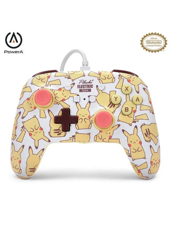 PowerA Enhanced Wired Controller for Nintendo Switch - Pikachu Blush - Wired Controller - Nintendo Switch