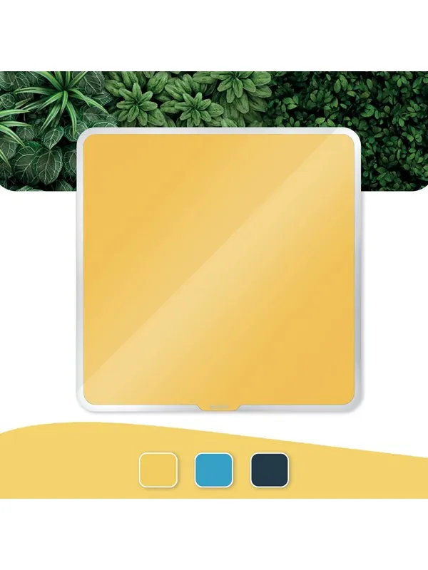 Leitz  Cosy magnetisk glasstavle 450x450 mm Varmgul