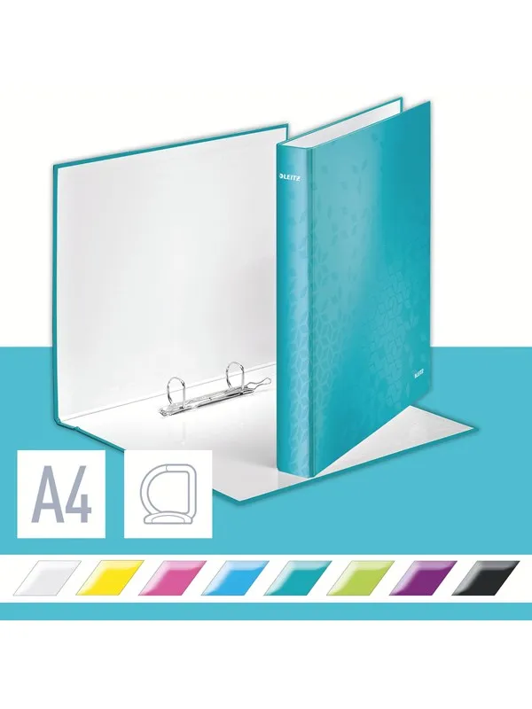 Leitz Ringperm  WOW Laminert kartong A4+ 2DR/25mm Lilla