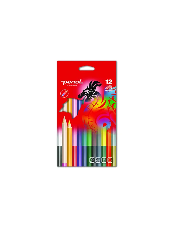 Penol Colour pencils Jumbo Duo x12