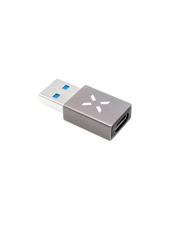 FIXED LINK USB-A Male to USB-C Female adapter Grey