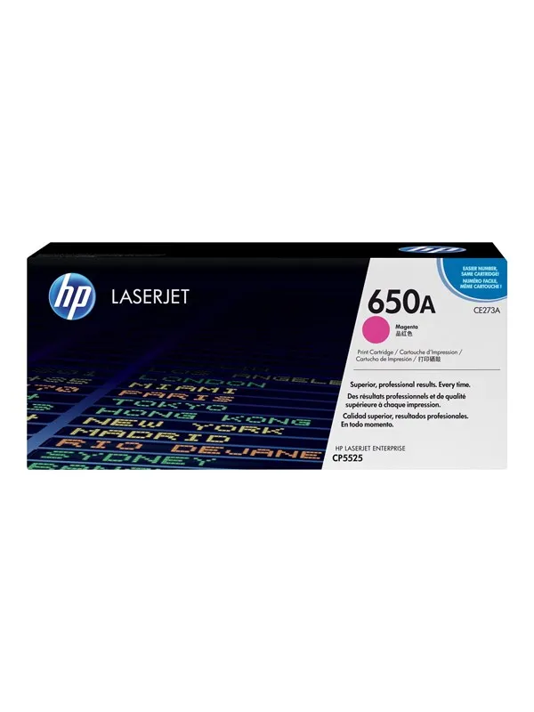 HP 650A / CE273A Magenta Toner - Laser toner Rød