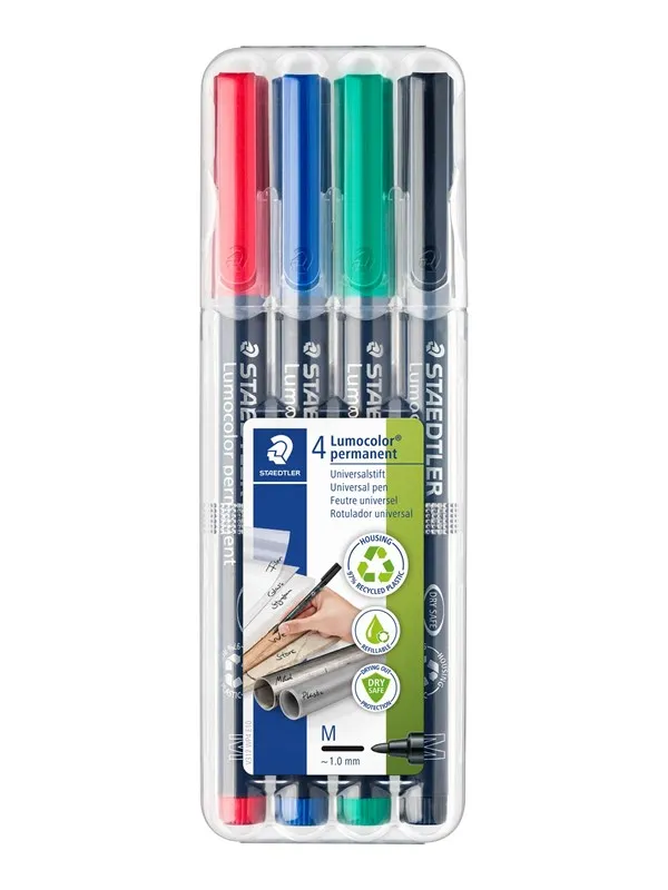 Staedtler Universal pen Lumocolor perm M 4pcs