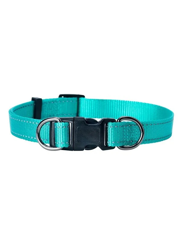 Dogman Nylon Hundehalsbånd Iris Turkis Stor 20mmx35-60cm