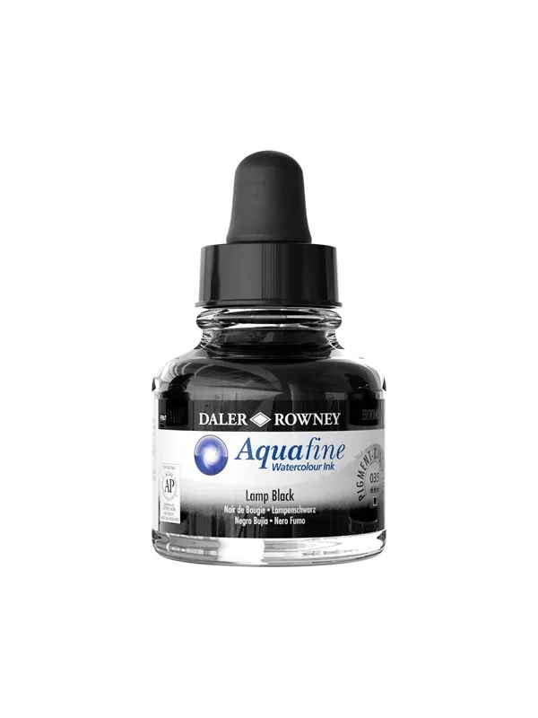 Daler-Rowney Aquafine 29.5 ml Ink Lamp Black