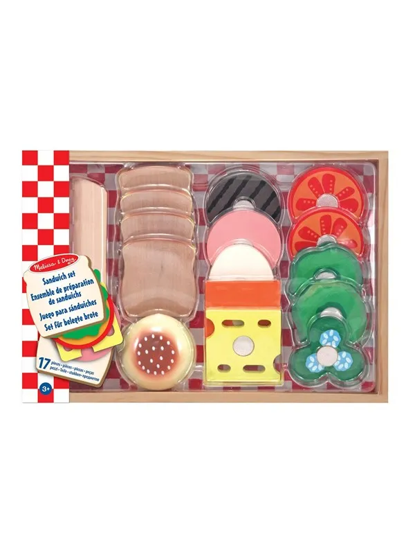 Melissa & Doug Wooden Sandwich Making Play Set