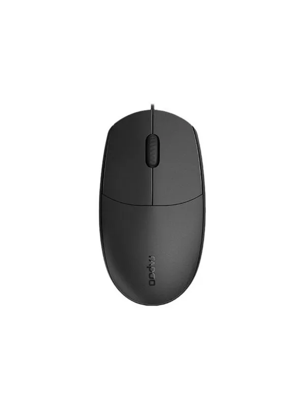 RAPOO N100 - Mus - Optisk - 3 knapper - Svart